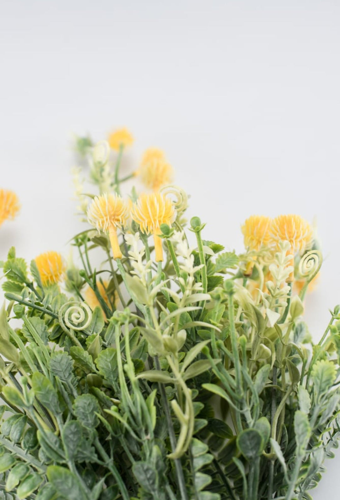 Yellow Mixed greenery and thistle flower - Greenery MarketArtificial Flora80292